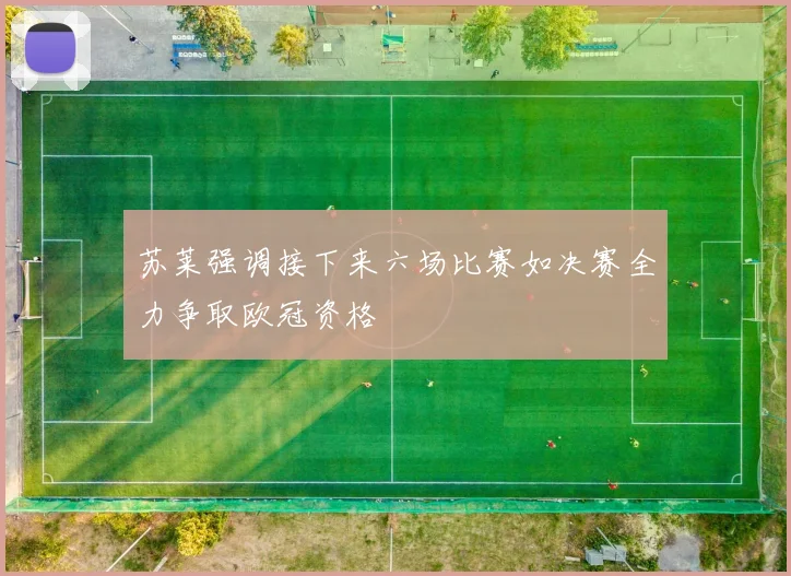 苏莱强调接下来六场比赛如决赛全力争取欧冠资格